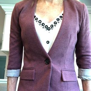 Anthropologie Light Burgandy Knit Jacket Size XS